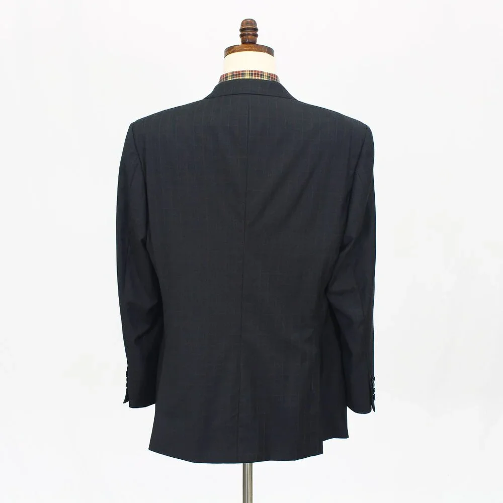 Armani Collezioni 44R Gray Blazer Sport Coat Jacket 2-Button Check T914